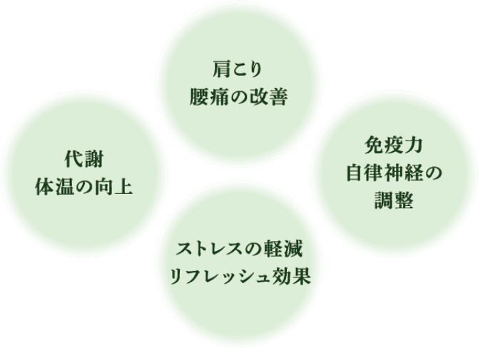 得られる可能性のある効果・効能イメージ表